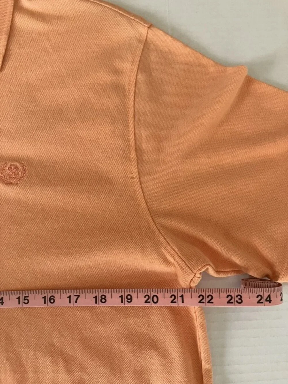 Izod luxury sport men's cotton pique polo solid peach interlock short sleeve L - Picture 7 of 8